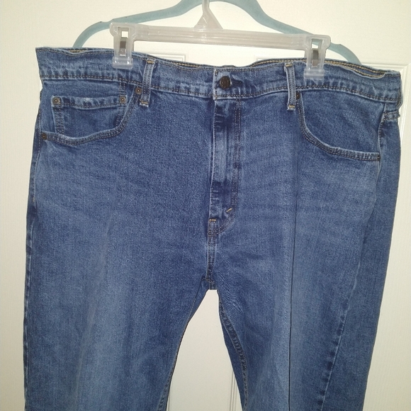 Levi's 505 Blue Regular Fit Straight Leg Denim Jeans Men's sz 40x32. - Picture 4 of 8